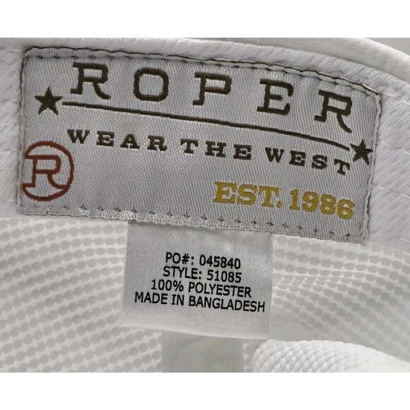 Roper Cowboy Western Wear Strapback Cap Hook & Loop Baseball‎ Hat - Picture 8 of 9